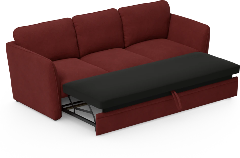 Öland - Bäddsoffa 3-sits, längsbäddad - Röd