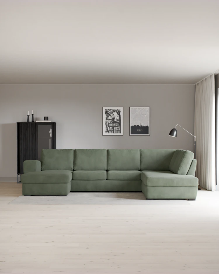 Friday - 3-sits soffa med schäslong vänster och divan höger - inspiration