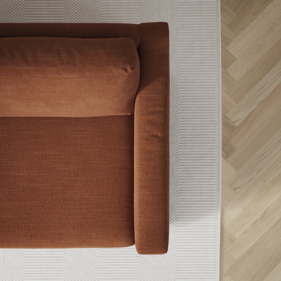 Friday - 3-sits soffa med schäslong vänster och divan höger - Orange