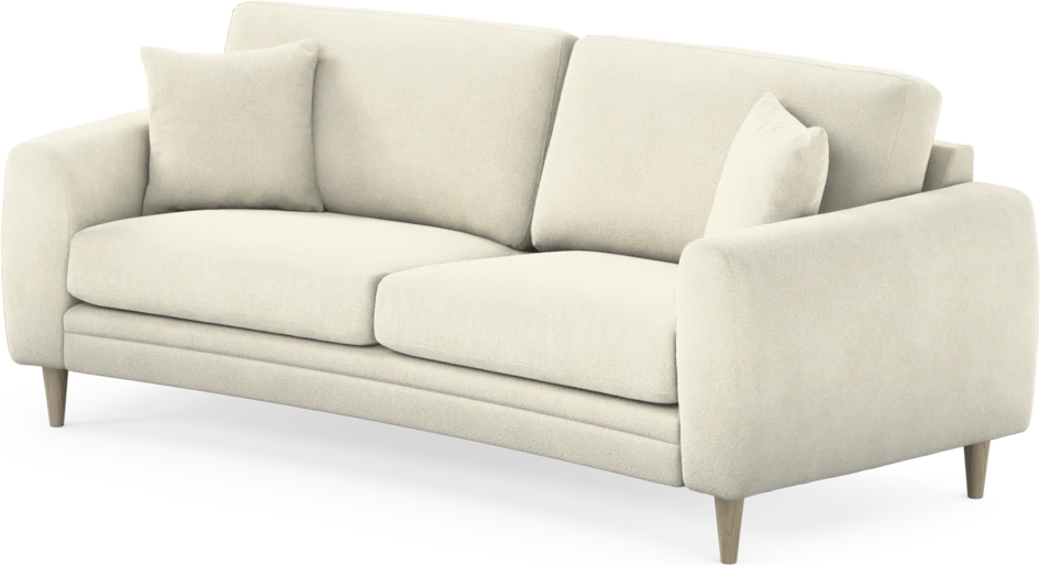Eden - 2,5-sits soffa svängd - Vit