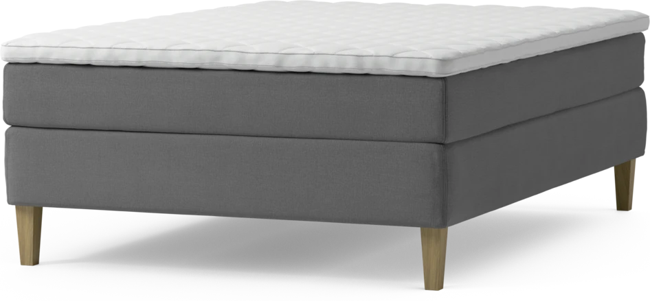 Delux Sense - Kontinentalsäng, enkelsäng 140 cm med bäddmadrass och sängben