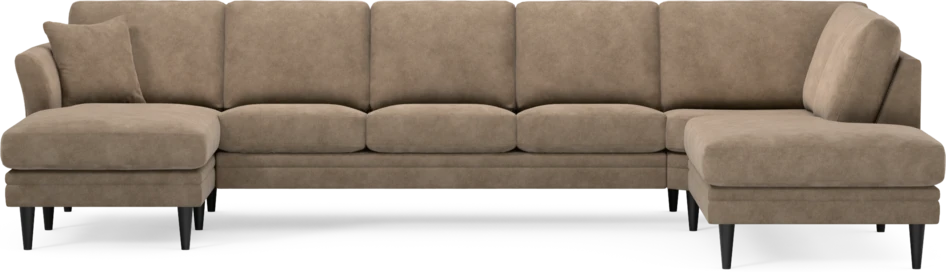 Eden - 3-sits soffa med schäslong vänster och divan höger - Beige