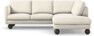 Madison Lux - 2-sits soffa med divan höger - Vit