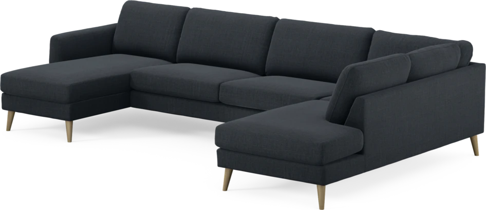 Bridge - 3-sits soffa med schäslong vänster och divan höger - Blå