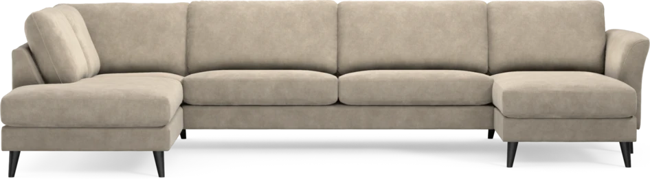 Bridge - 3-sits soffa med divan vänster och schäslong höger - Beige
