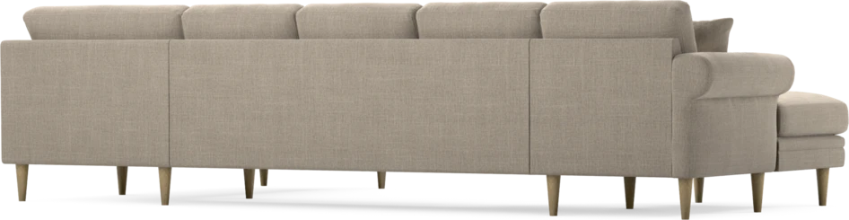 Eden - 3-sits soffa med schäslong vänster och divan höger - Beige