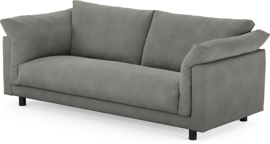 Cherrie - 2,5-sits soffa, hel dyna, fast klädsel - Grå