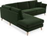 Eden - 2,5-sits soffa med divan - Grön