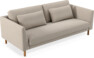 Willow - 3-sits soffa, hel dyna, fast klädsel - Beige