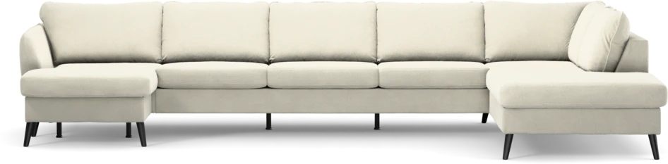 County - 4-sits soffa med schäslong vänster och divan höger - Vit