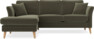 Eden - 2-sits soffa med schäslong - Brun