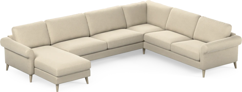 Bridge - Hörnsoffa, 3+2-sits med schäslong vänster - Beige