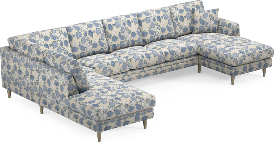 Eden - 3-sits soffa med divan vänster och schäslong höger - Flerfärgad