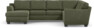 Friday - Hörnsoffa, 3+2-sits med schäslong vänster - Grön