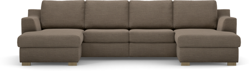 Friday - 2-sits soffa med två schäslonger - Brun