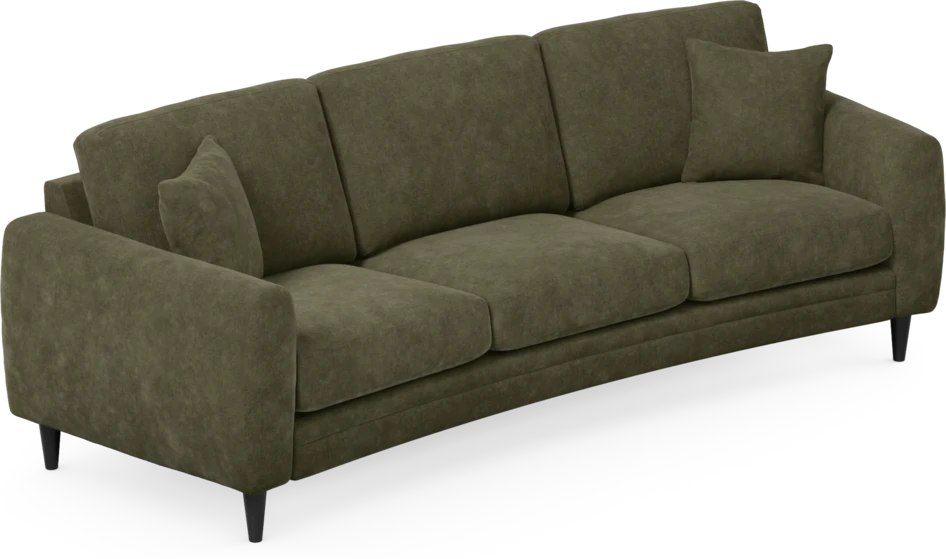 Eden - 3-sits soffa svängd - Grön