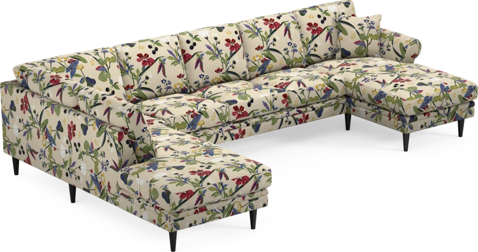 Eden - 3-sits soffa med divan vänster och schäslong höger - Flerfärgad