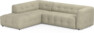 Bella - 3-sits soffa med divan vänster - Beige