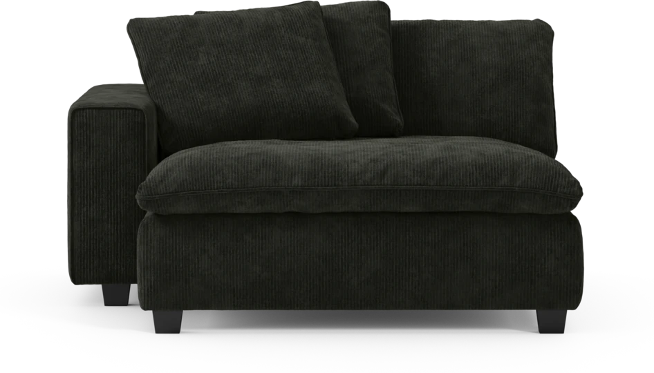 Bellora - Schäslong XL med armstöd vänster - Grå