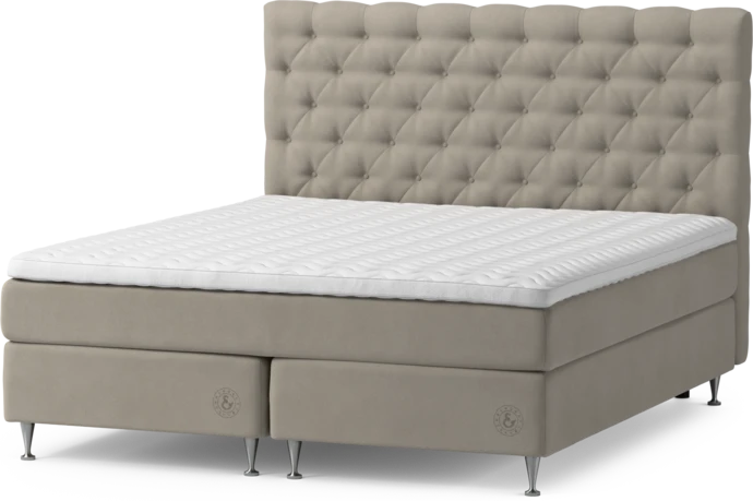 Särö Comfort, Kontinentalsäng, dubbelsäng med bäddmadrass och Pikerad sänggavel