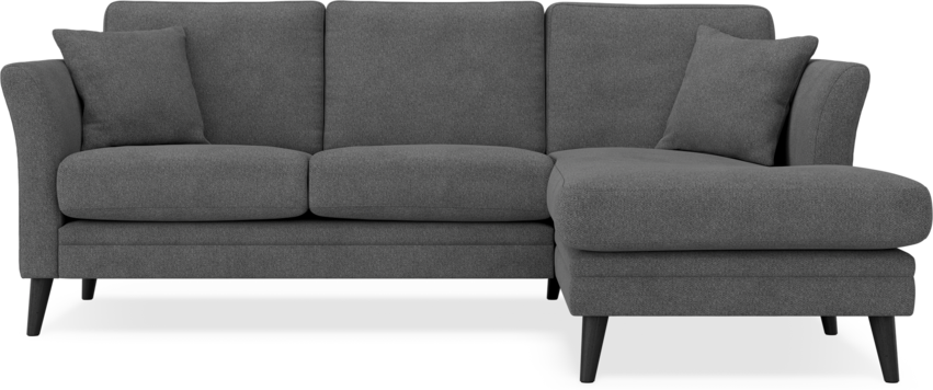 Eden - 2-sits soffa med schäslong - Svart