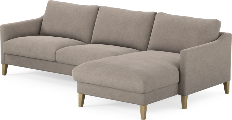 Winston - 3-sits soffa med schäslong, vändbar - Beige
