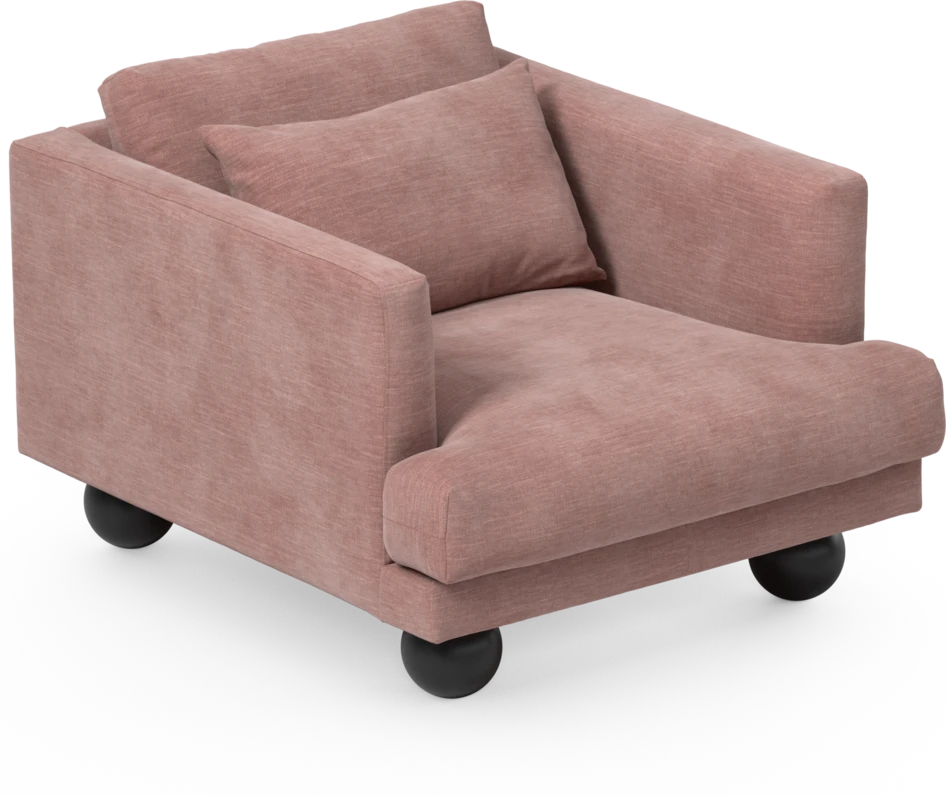 Harper - Fåtölj, 75 cm - Rosa