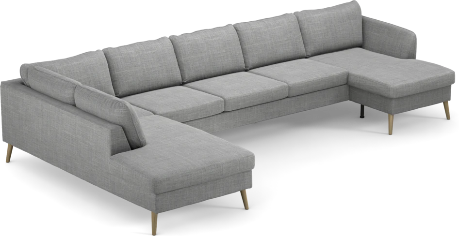 County - 4-sits soffa med divan vänster och schäslong höger - Grå