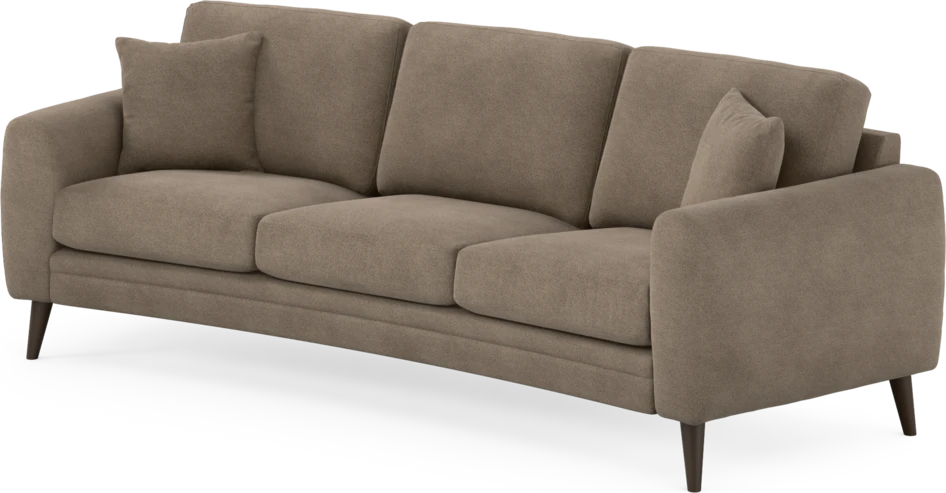 Eden - 3-sits soffa svängd - Brun
