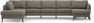 County - 4-sits soffa med divan vänster och schäslong höger - Brun