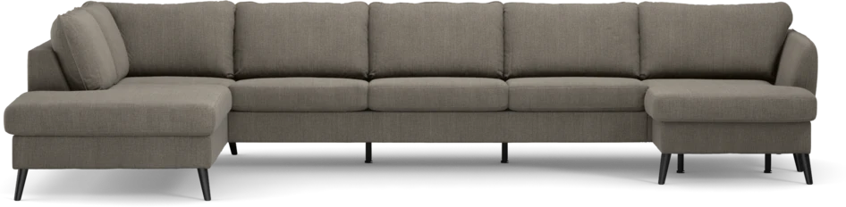 County - 4-sits soffa med divan vänster och schäslong höger - Brun