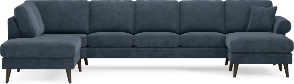 Eden - 3-sits soffa med divan vänster och schäslong höger - Blå