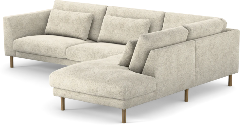 Willow - 3-sits soffa med divan höger, fast klädsel - Beige