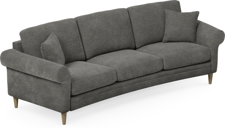 Eden - 3-sits soffa svängd - Grå