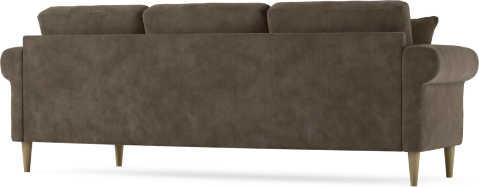 Eden - 3-sits soffa svängd - Brun