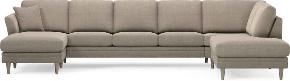 Eden - 3-sits soffa med schäslong vänster och divan höger - Beige