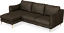 Madison Lux - 2-sits soffa med schäslong vänster - Brun