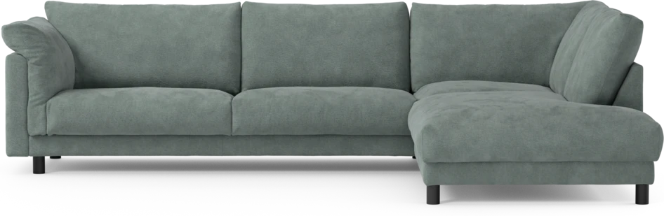 Cherrie - 3-sits soffa med divan höger, fast klädsel - Blå