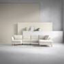 County - 3-sits soffa med schäslong vänster och divan höger - Vit