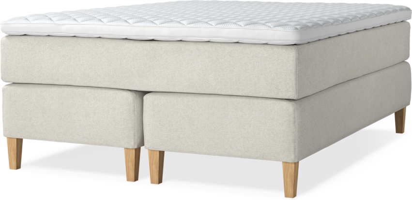 Delux Exclusive - Kontinentalsäng, dubbelsäng med bäddmadrass - Beige