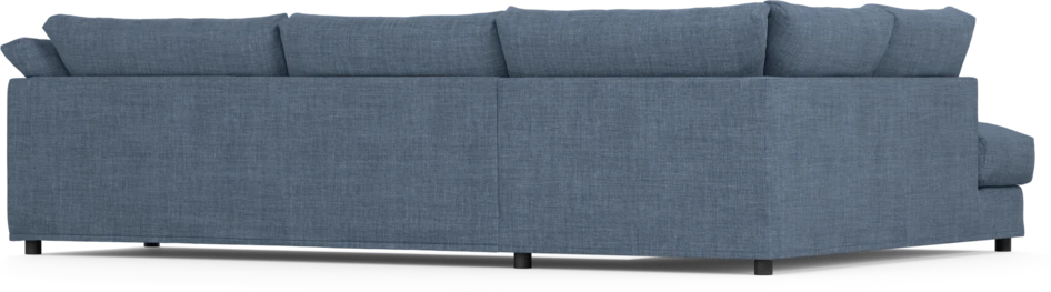 Cherrie - 3-sits soffa med divan vänster, med kappa - Blå