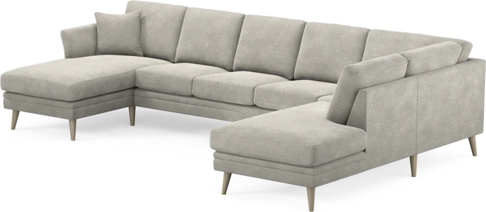 Eden - 3-sits soffa med schäslong vänster och divan höger - Grå