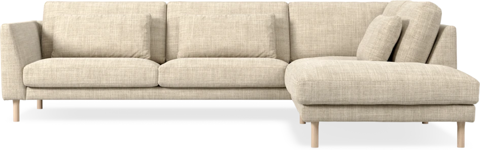 Willow - 3-sits soffa med divan höger, fast klädsel - Beige