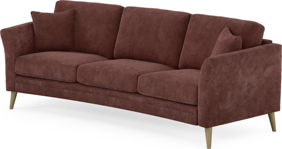 Eden - 3-sits soffa svängd - Röd