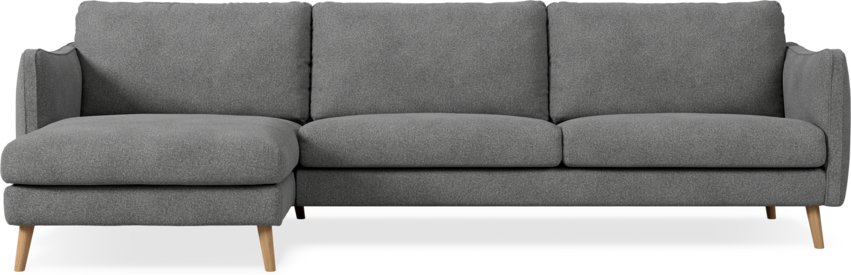 Madison Lux - 3-sits soffa med schäslong vänster - Vit