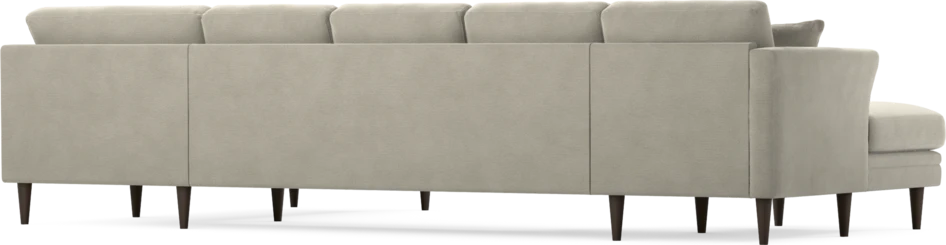 Eden - 3-sits soffa med schäslong vänster och divan höger - Brun