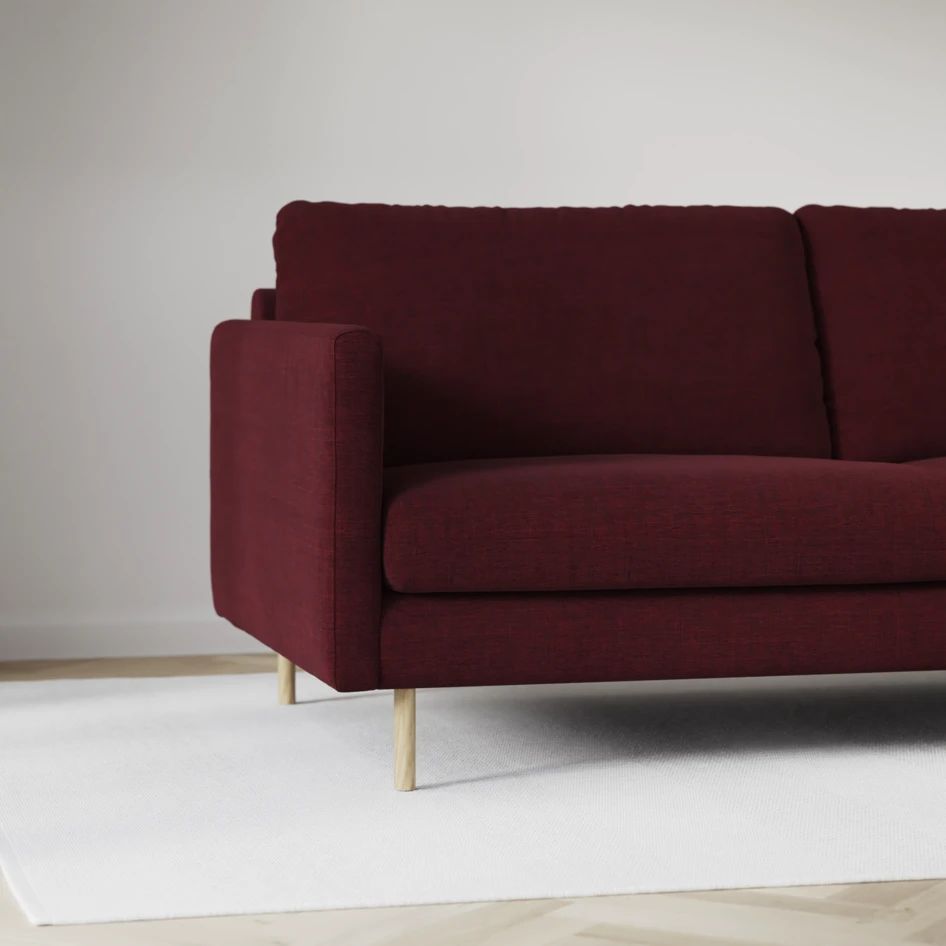 Madison Lux - 2-sits soffa med divan vänster och höger - Röd