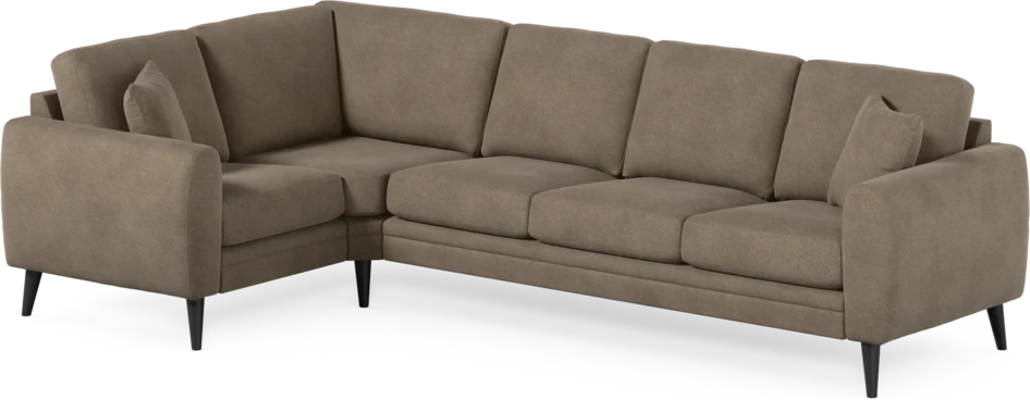 Eden - Hörnsoffa, 1+3-sits - Brun