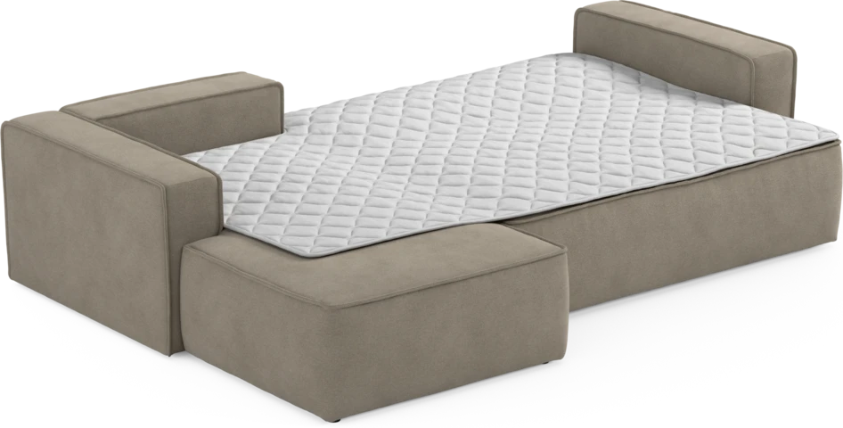 Ide - Bäddsoffa 3-sits med schäslong vänster - Beige