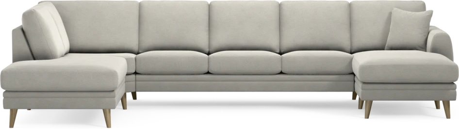 Eden - 3-sits soffa med divan vänster och schäslong höger - Grå